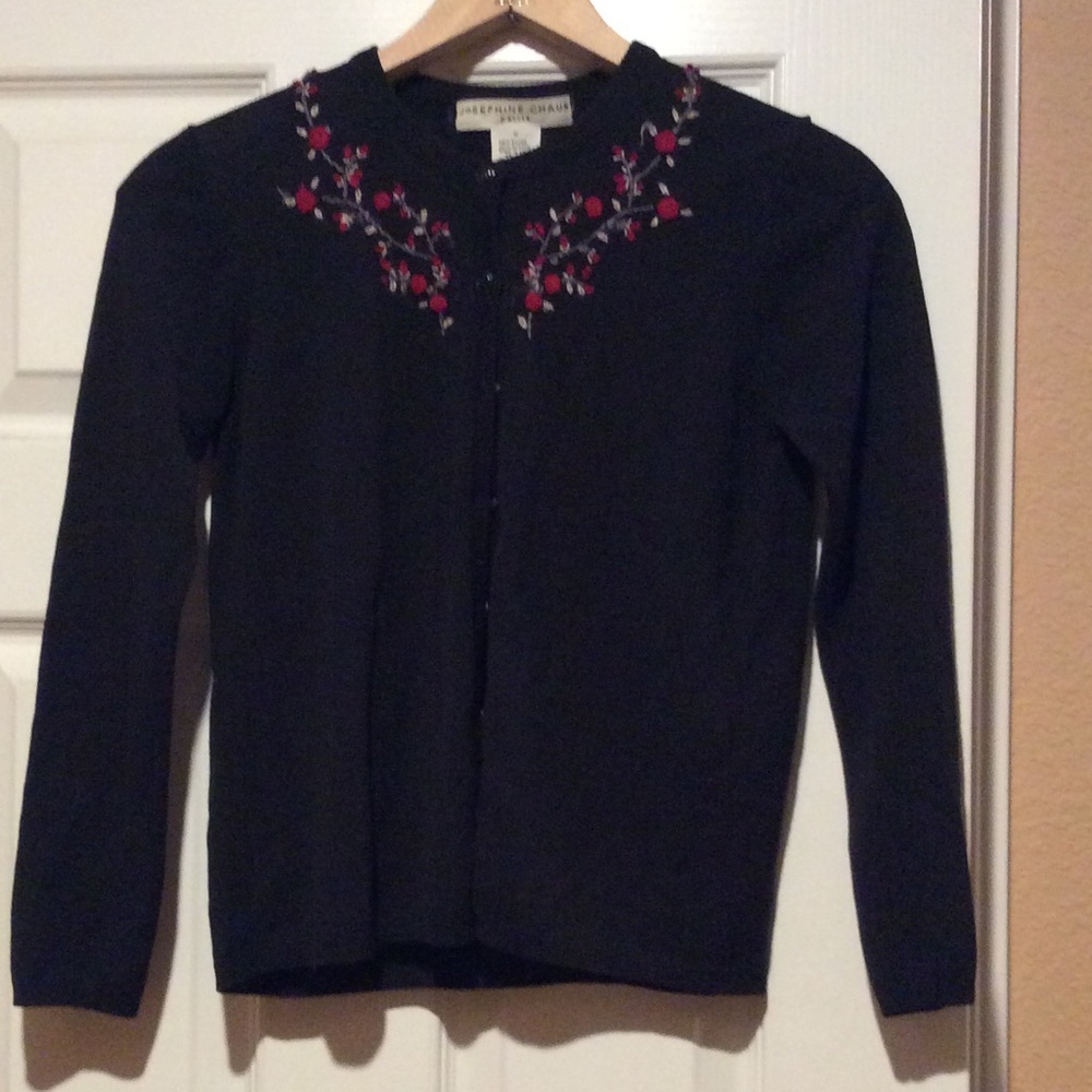 Black Josephine Chaus petite Cardigan